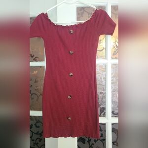 Shein small burgandy mini dress